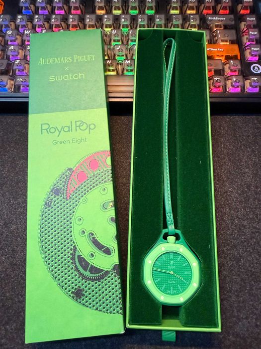 AP Swatch Green Eight SSX03G100N jak nowy kompletny egzemplarz
