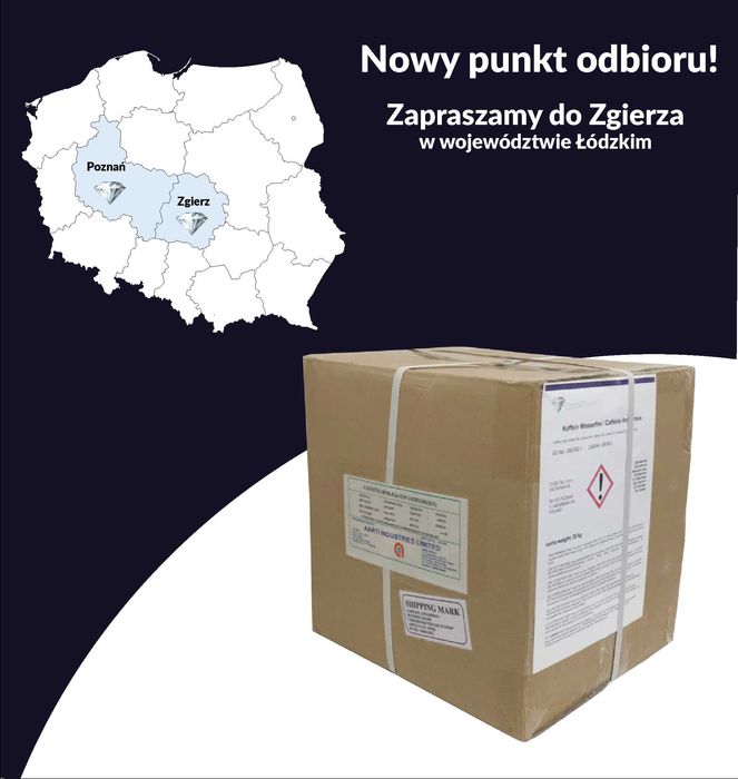 Kofeina Bezwodna Aarti 20kg * Premium * Indyjska * Puszysta *
