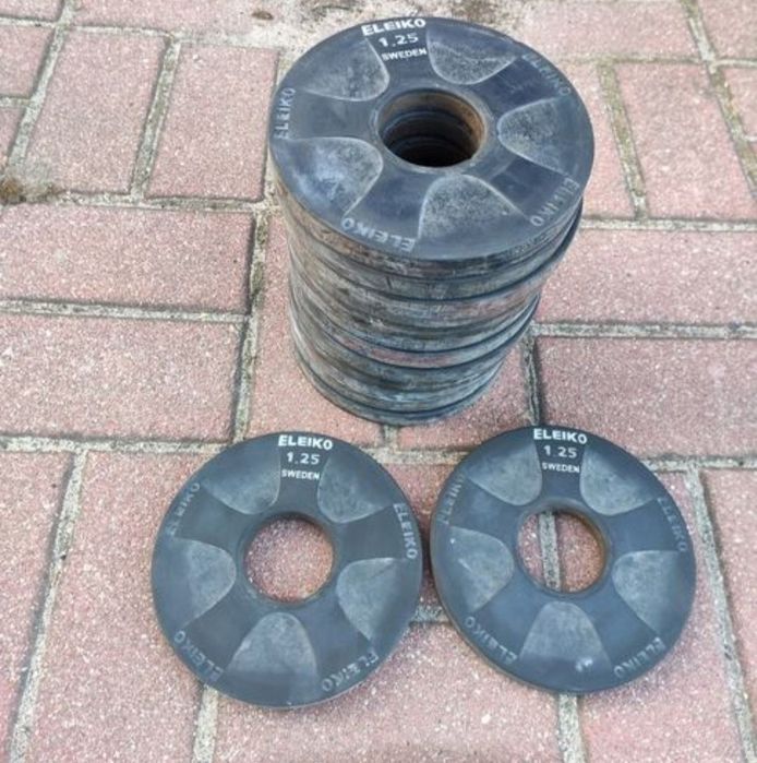 ELEIKO obciążenie 2x 1,25kg stalowe w gumie.