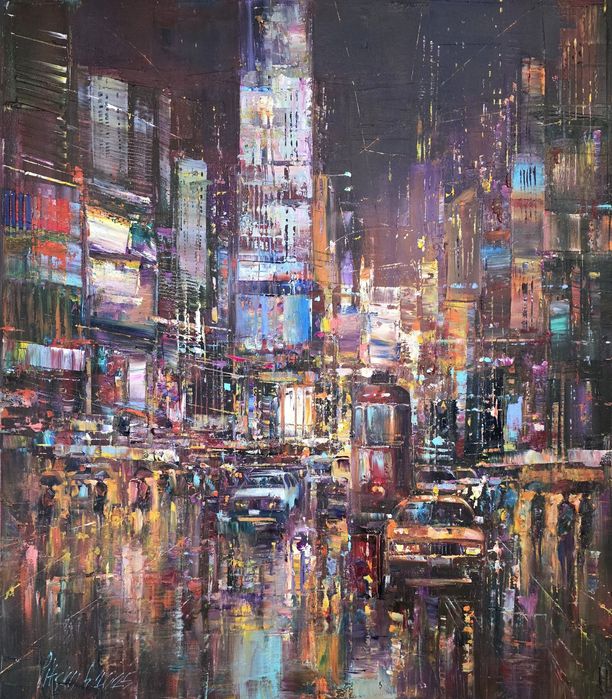 Obraz Olejny Deszczowe tempo - Gienadij Pitsko