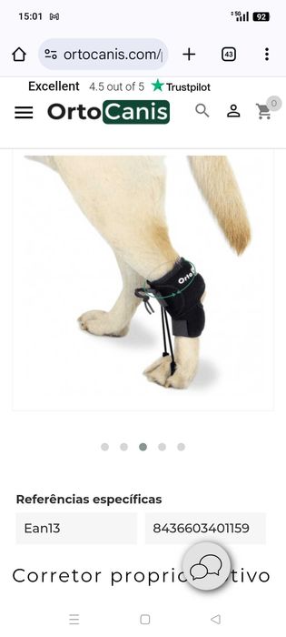 Corrector Pata Cão Tamanho S