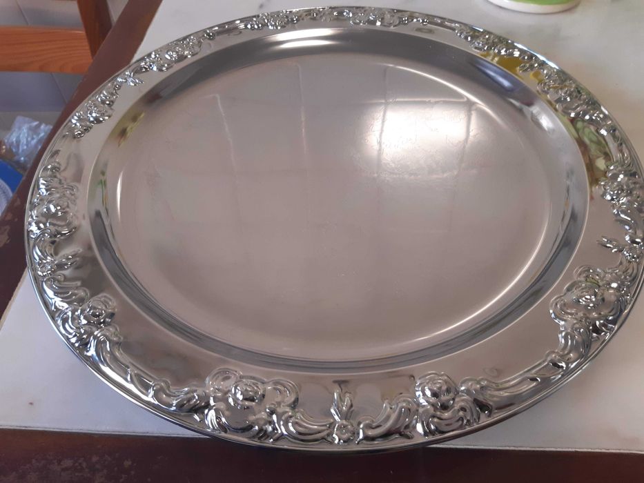 2 bandejas cromadas 42cm e 33cm, NOVAS