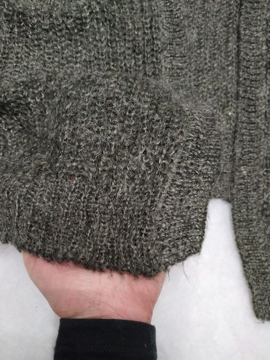 Kardigan damski, oversize, S, ciemna zieleń, Marie Philippe, moher