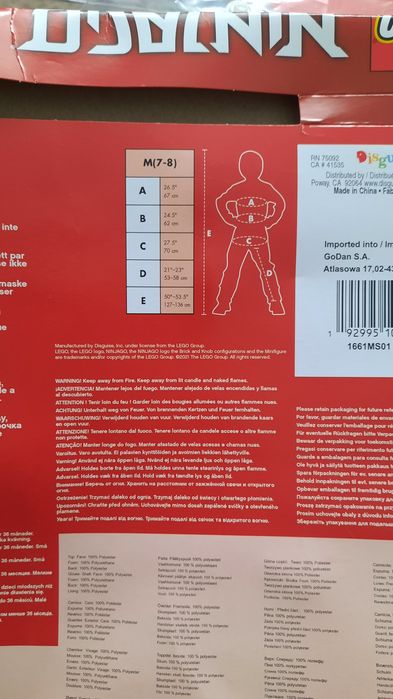 Strój, przebranie na bal Lego Ninjago Kai