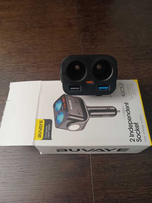 Ładowarka samochodowa rozdzielacz 5 w 1 szybkie ładowanie