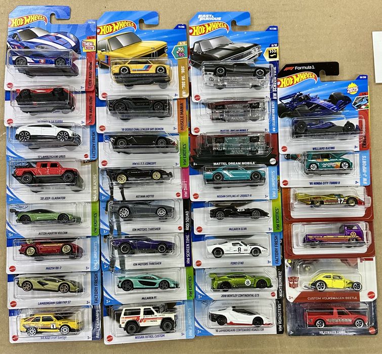 Hot wheels Honda Vw Bmw Delorean TH Mc laren Fast Furious Supra Mazda