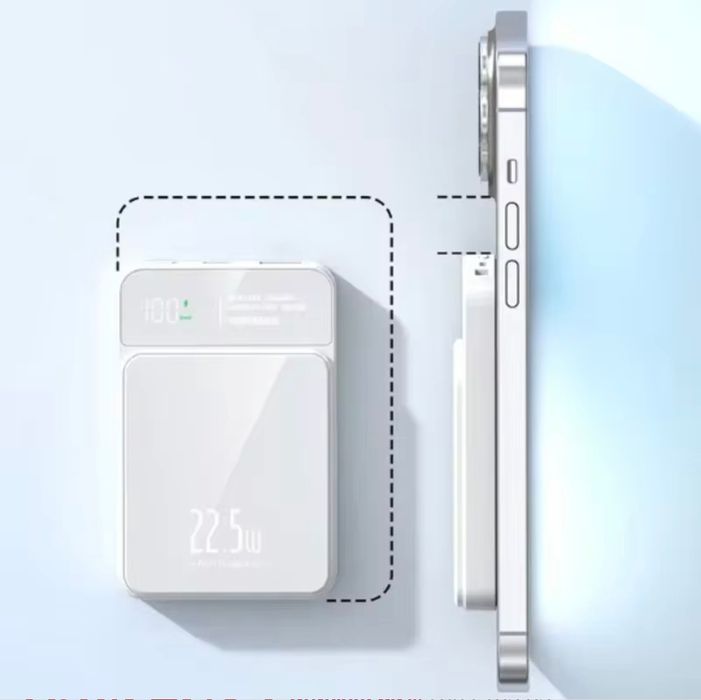 Power bank. Магнітна зарядка. 20000mAh. Фіолетовий