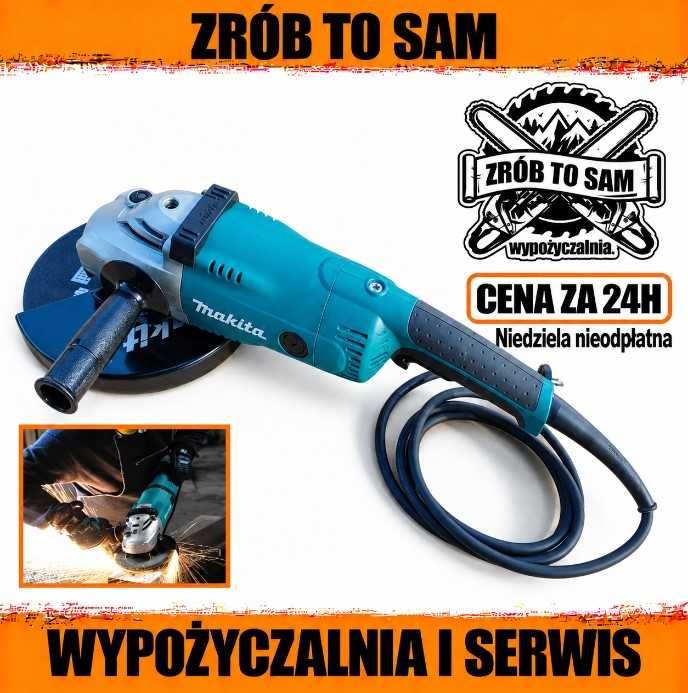 Duża szlifierka kątowa Makita tarcza 230mm do cięcia betonu do bruku do stali 2200W łag. rozruch wynajem