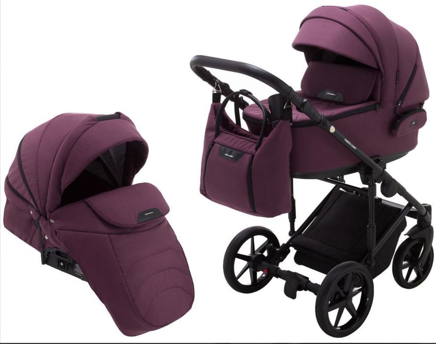 Дитяча коляска Adamex Porto Light 2 в 1 бордо