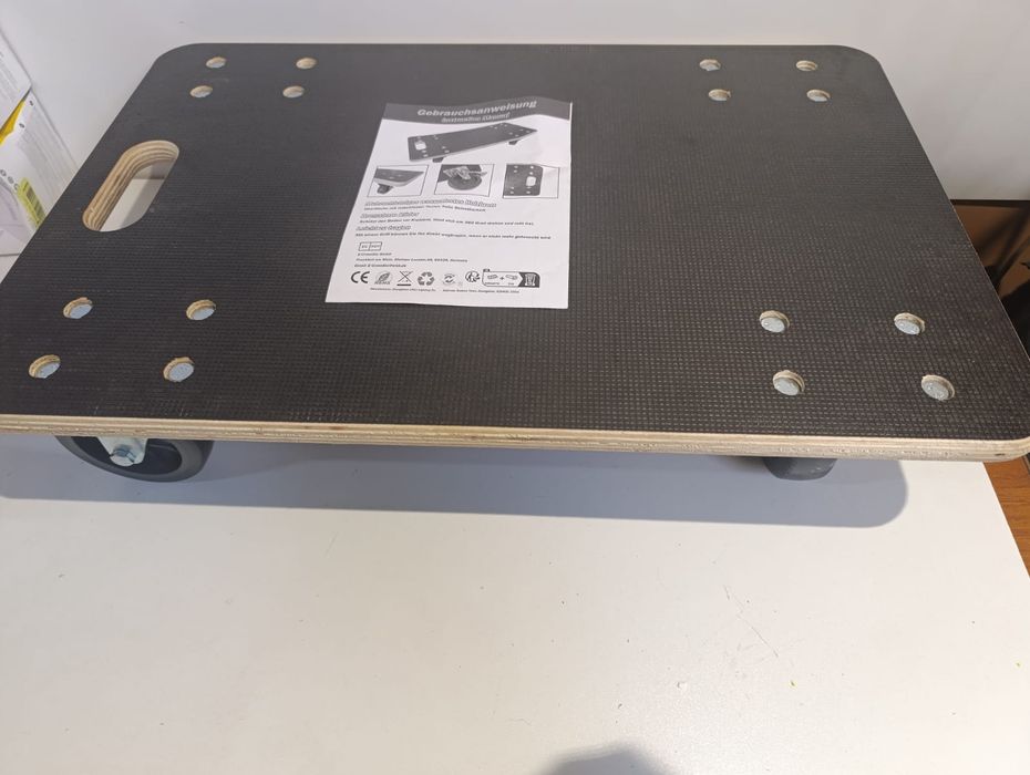 Wózek transportowy 40 x 60 cm – skrętne kółka z hamulcem