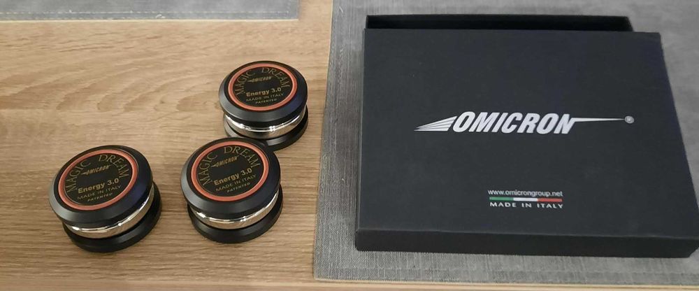 Podkładki krążki antywibracyjne absorbery pod sprzęt audio. Omicron włoski lider na rynku.