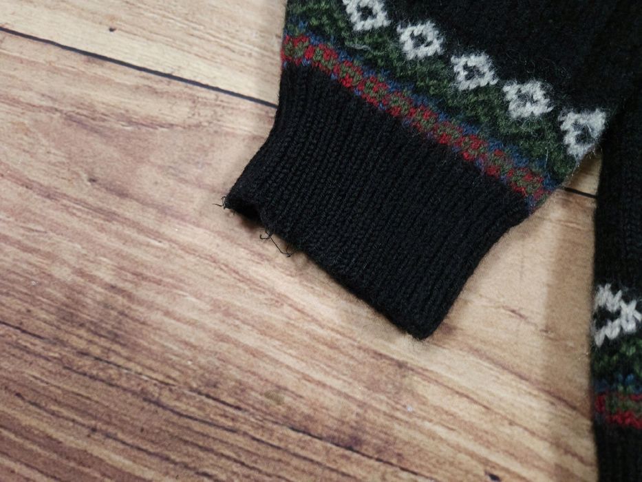 DALE Of Norway Sweter Gruby Wełniany Wzór Logo r. M