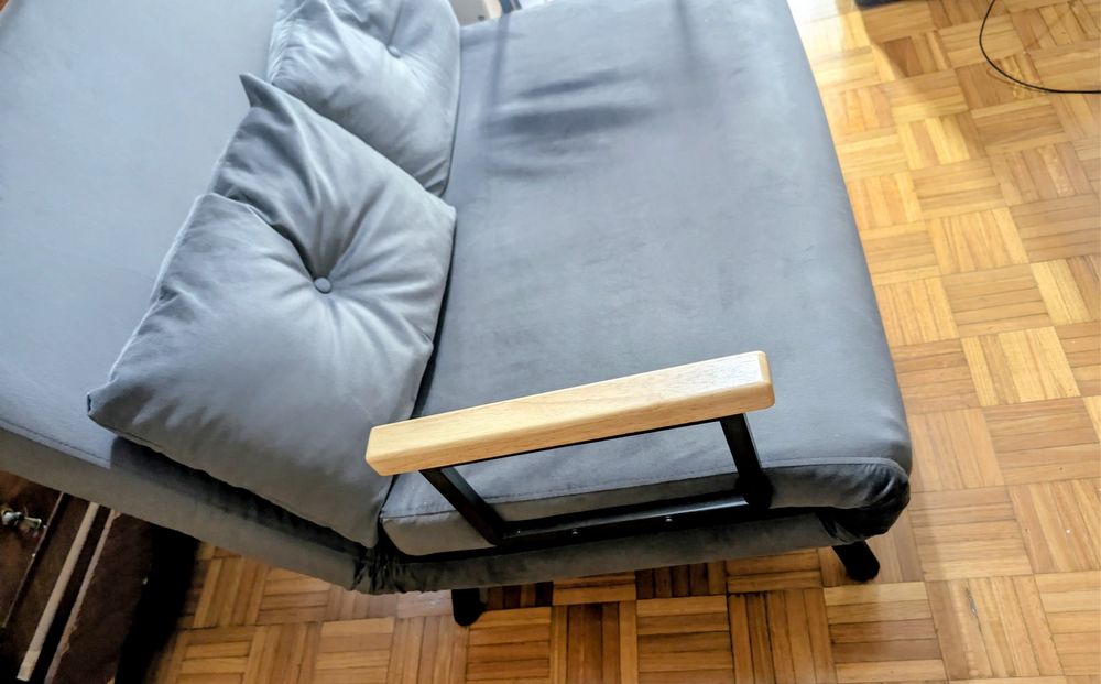 Sofá Cama de 2 Lugares  Cinza