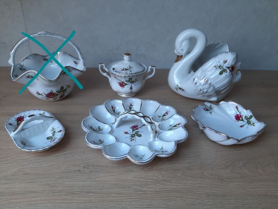 Zestaw Porcelana Chodzież Iwona Złota Róża Serwis