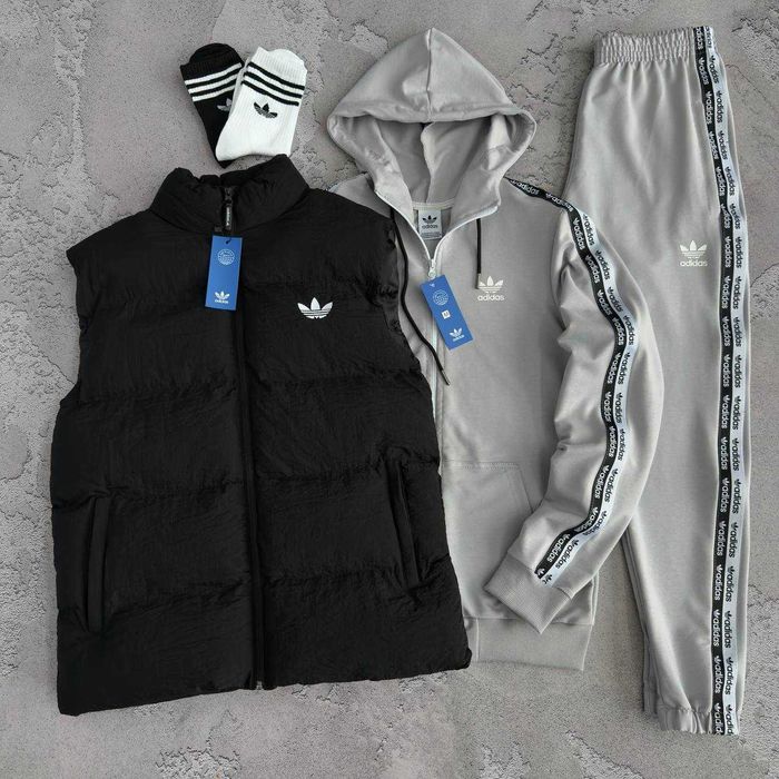 Чоловічий спортивний комплект (жилетка + олімпійка + штани)