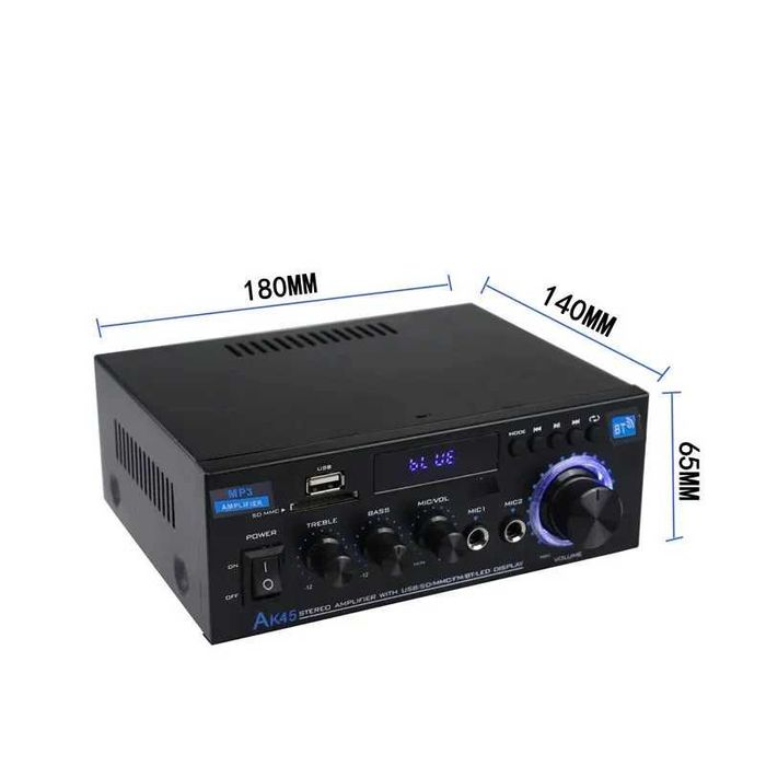 Amplificador de áudio digital bluetooth max 350w * 2