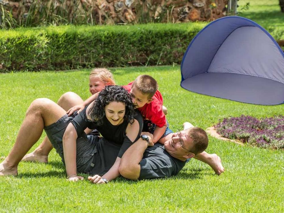 Namiot plażowy parawan samorozkładający duży na plażę do ogrodu