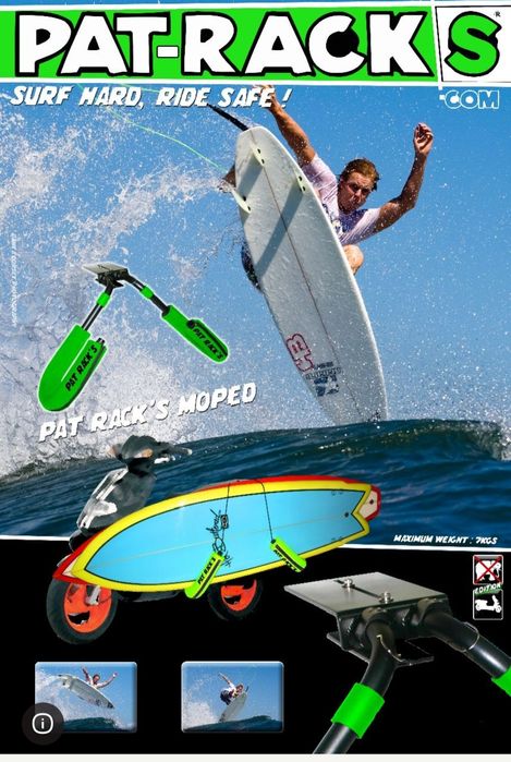 Rack para prancha de surf para sccoter ou bicicleta