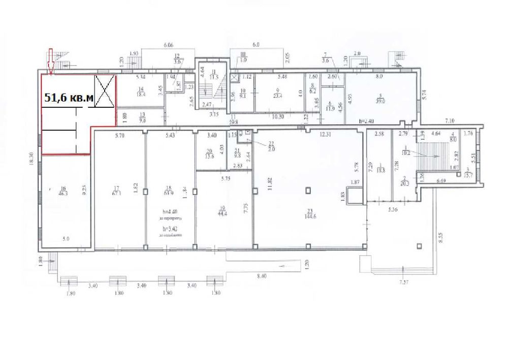Оренда складів 24 м2, 25 м2, 51 м2, м. Апостолове, вул. Центральна, 49