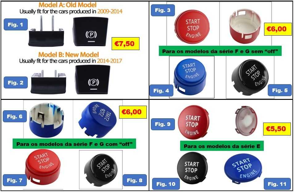 Puxador de porta interior esq ou drt BMW F10 F11 F18