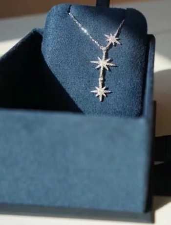 Colar de prata seis estrelas