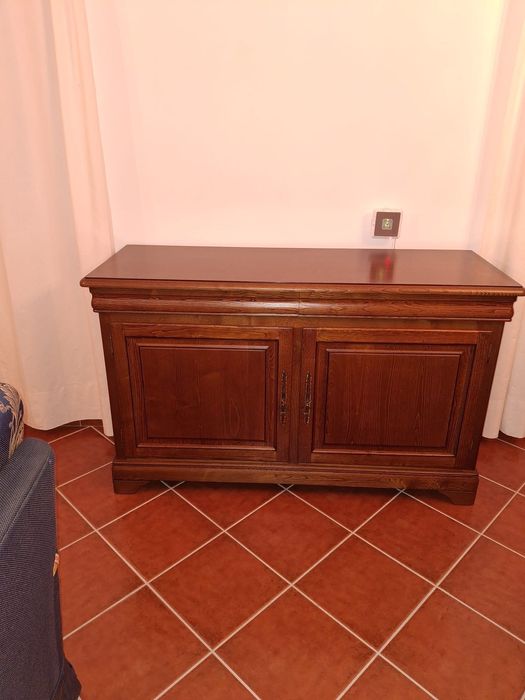 Armário aparador 2 portas, madeira castanha