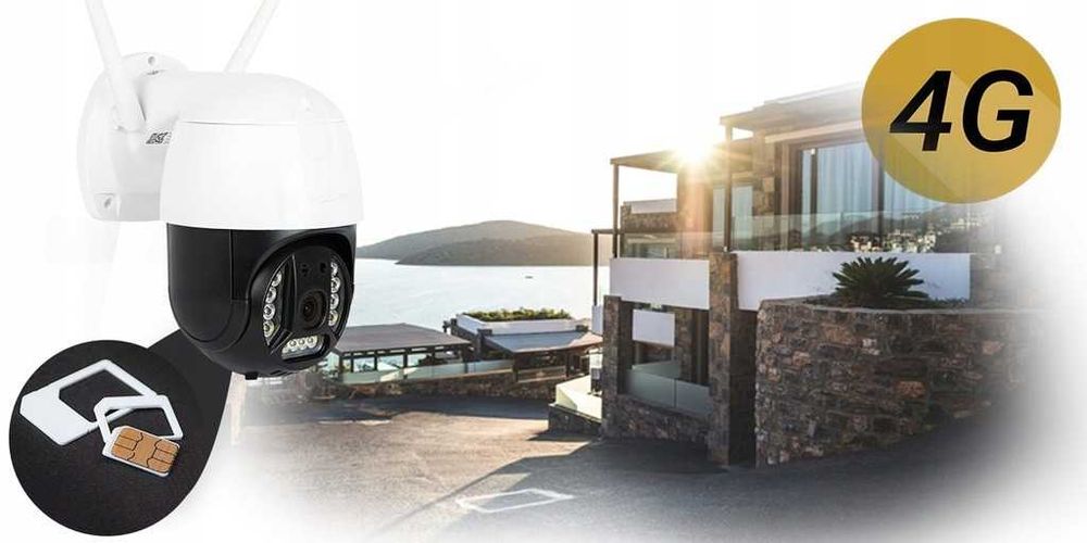 Kamera obrotowa ZOOM zewnętrzna PTZ na kartę SIM bezprzewodowa LTE GSM