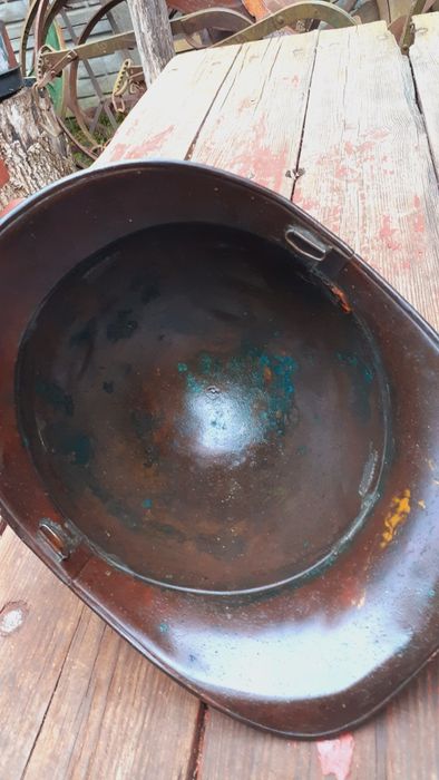 Hełm strażacki przedwojenny z mosiądzu bardzo ładny stan do nagrań fil