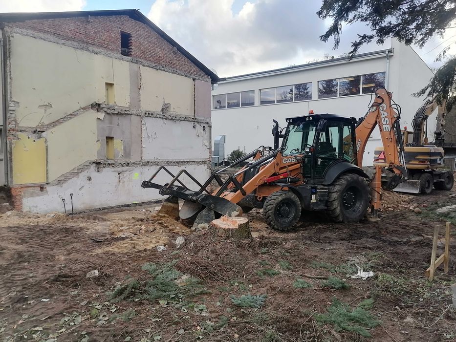 Usługi koparką i kop. ładowarką, wyburzenia, roboty ziemne, wykopy pod instalacje, drogi, niwelacje terenu