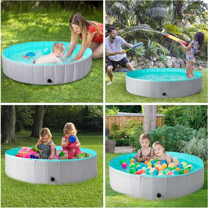 BASEN Kojec dla PSA DZIECI XXL 160x30cm SKŁADANY Ogrodowy do KĄPIELI