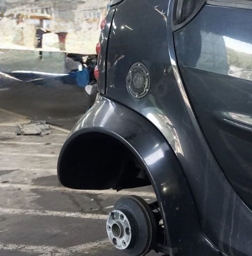 Guarda lamas alargados largos brabus smart fortwo 450