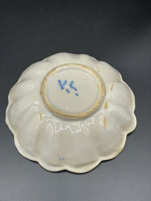 Taça ceramica faiança Viuva Lamego seculo 19