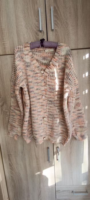 Nowy kardigan z guzikami duży rozmiar