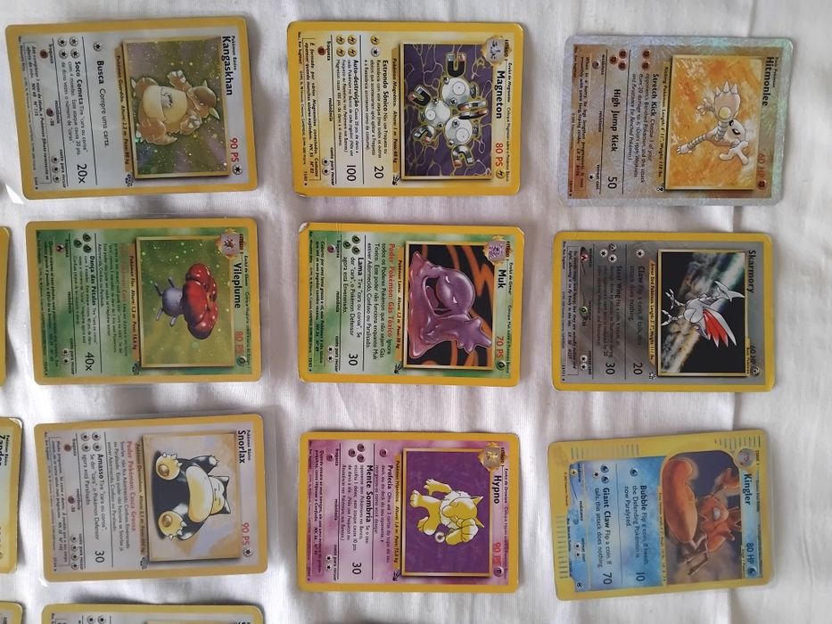 Lote cartas pokemon vintage holográficas