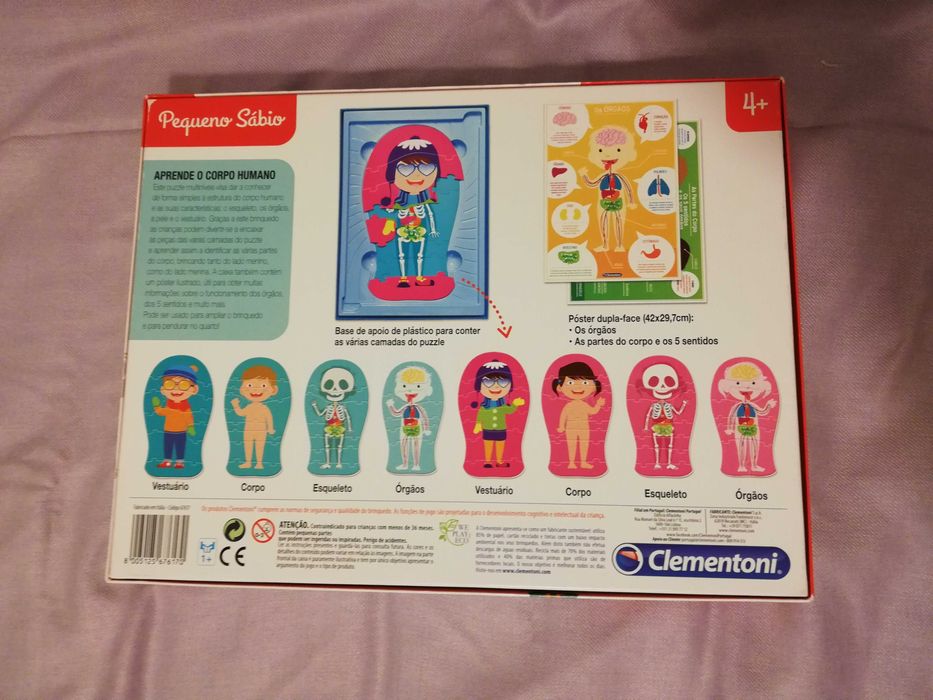 APRENDE: CORPO HUMANO, Puzzle da Clementoni (nunca utilizado)