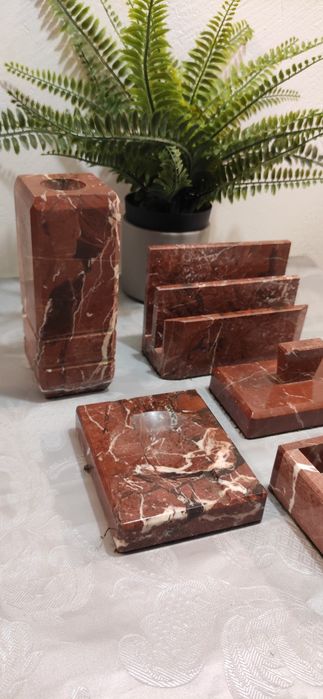 Zestaw biurkowy  marmurkowy art deco