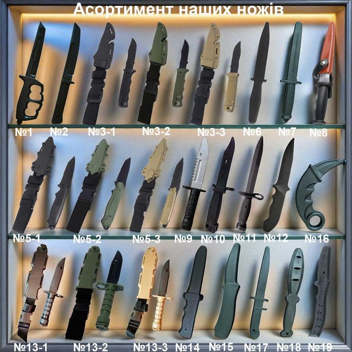 Тренировочные ножи (Ножі макети навчальні для тренувань) X6