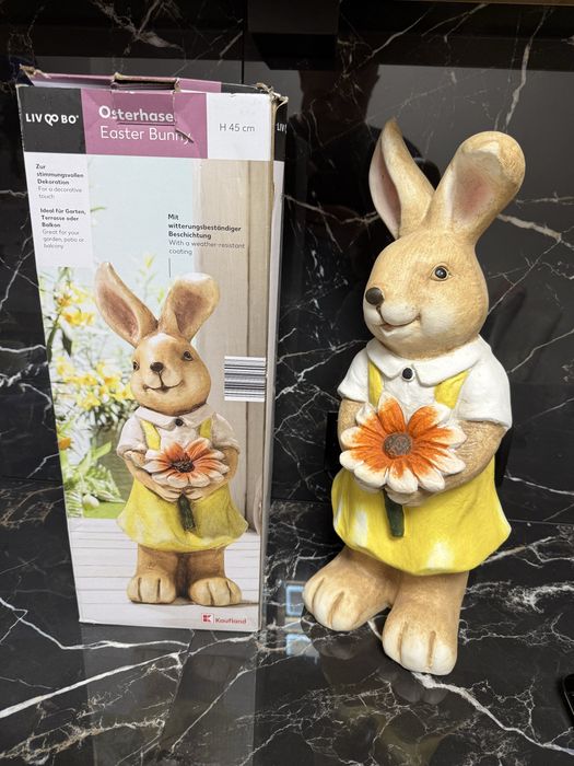 Керамічний кролик 45 см Німеччина статуетка керамічна фігурка