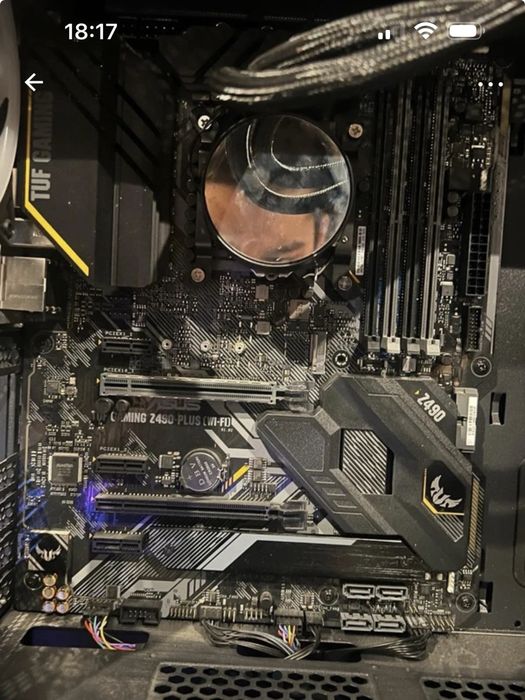 NEGOCIÁVEL Caixa e water cooler azza com motherboard tuf gaming z490-plus wifi