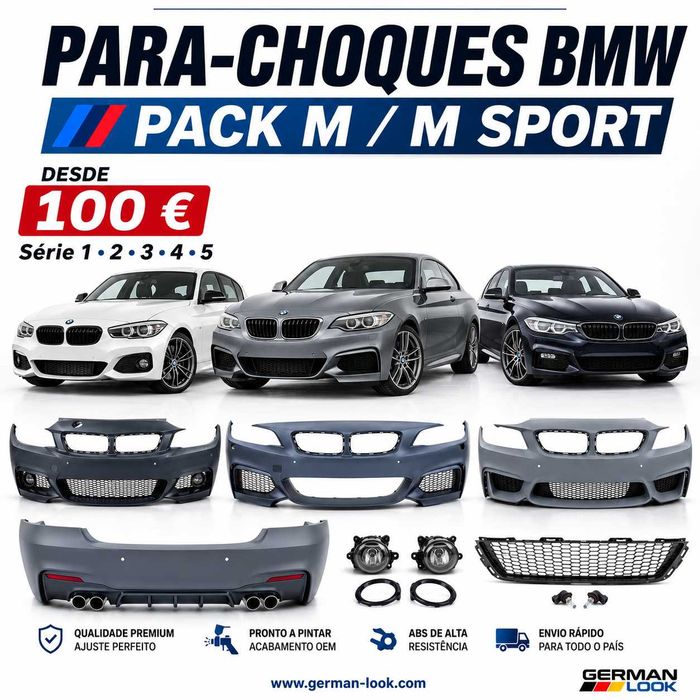 Para-choques BMW Pack M M Sport M-Tech E36 E46 E90 F20 F30 F10 G20 | Série 1 2 3 4 5