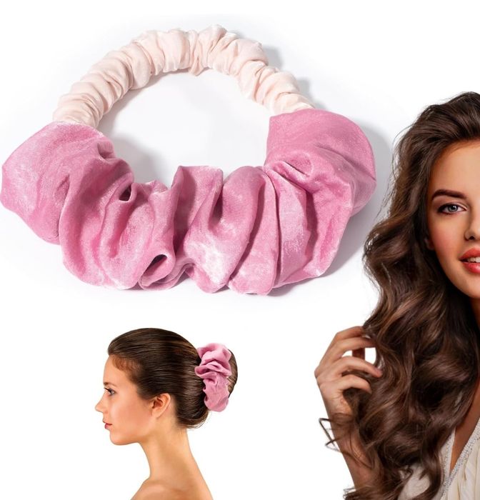 Luckybear Satynowy wałek SILK BOW scrunchie do robienia loków