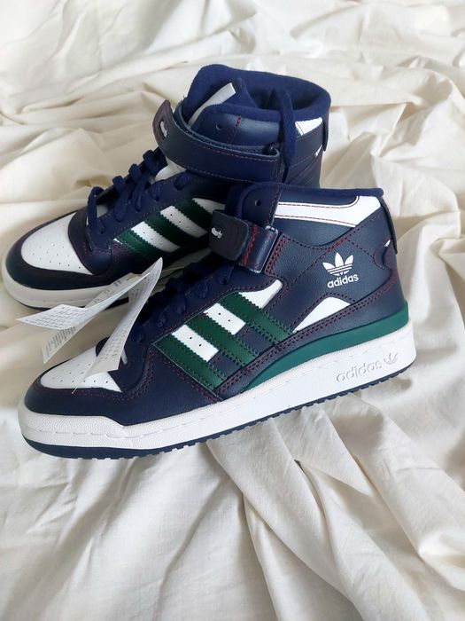 Zielone biale granatowe Trampki sneakersy za kostkę forum mid 38