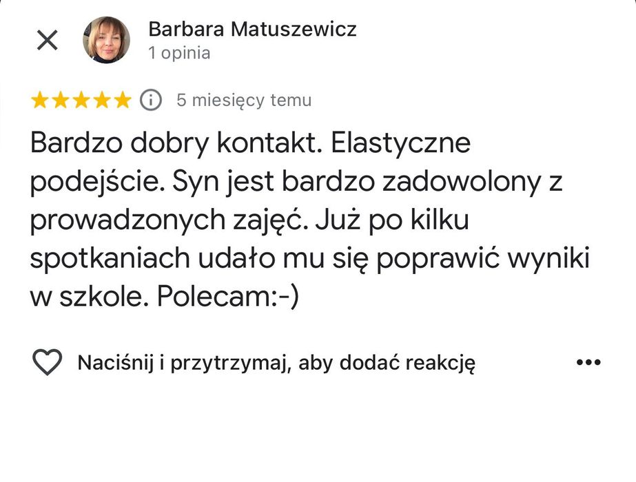 Korepetycje chemia z nauczycielem Szkoła Średnia | Matura