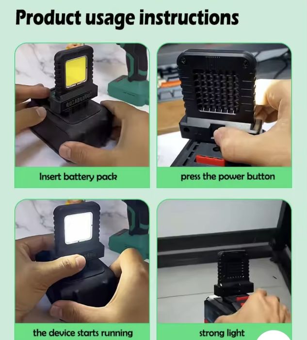 Светодиодный фонарь для аккумуляторных батарей.