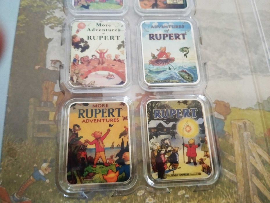 Coleção Medalhas Rupert Bear - 12 Medalhas Prata