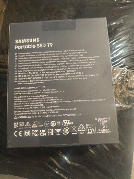 Nowy dysk SSD Samsung T9 4Tb