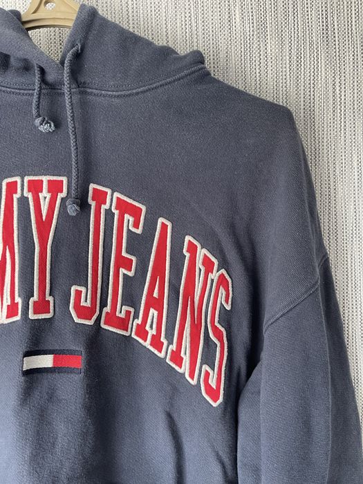 Худі Tommy Jeans Big Logo / Темно-синє худі Томмі Хілфігер