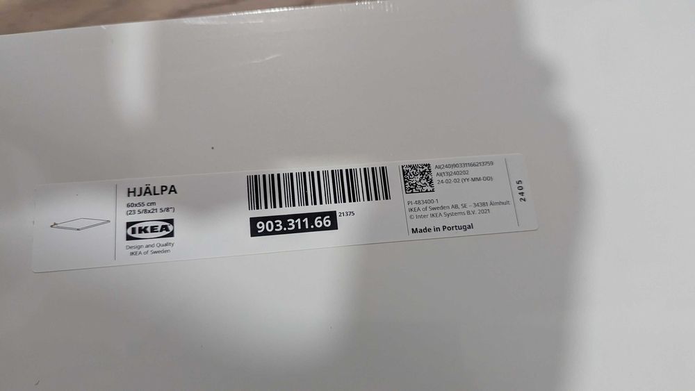 5 prateleiras IKEA HJÄLPA 60x55 cm