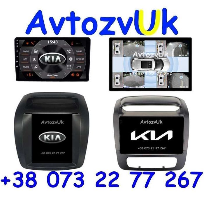 Магнитола SORENTO Kia MOHAVE GPS USB КИА Соренто Tesla CarPlay Android