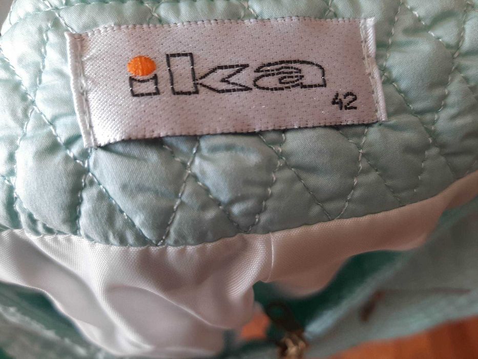 Miętowa pikowana kurtka Ika rozmiar 42 / L